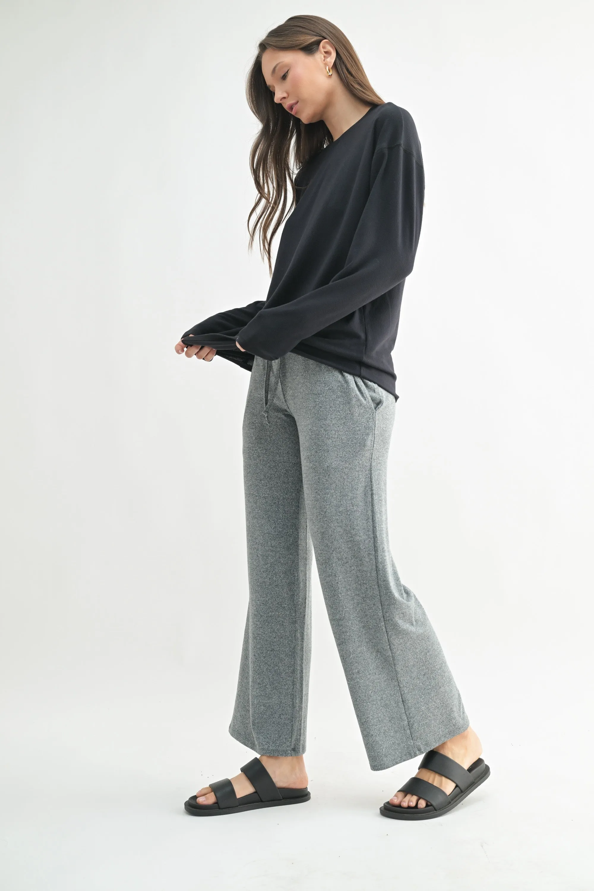 Black Relaxed Fit Long Sleeve Top sold by Pinkblush product image thumbnail 4