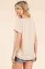 Beige Ribbed Relaxed Tee sold by Pinkblush