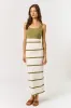 Olive Colorblock Striped Sleeveless Maxi Dress sold by Pinkblush