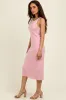 Pink Ribbed Knit Embroidered Midi Dress sold by Pinkblush