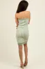 Sage Soft Color Mixed Sweater Tube Dress sold by Pinkblush