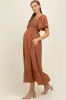Camel Convertible Stretchy Smocked Maternity Maxi Dress sold by Pinkblush
