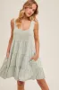 Mint Lace Trim Washed Cotton Tank Dress sold by Pinkblush