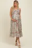 Multi Color Striped Floral Cotton Maternity Maxi Dress sold by Pinkblush