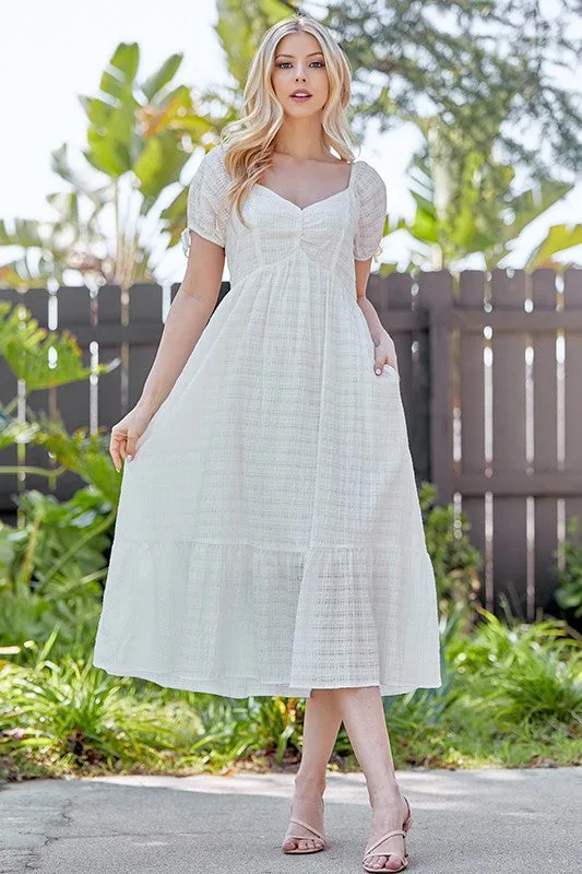 Ivory Solid Sweetheart Dress sold by Pinkblush