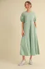 Mint Cotton Pocketed Midi Dress sold by Pinkblush