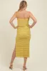 Yellow Ruffle Tiered Fitted Maternity Maxi Dress sold by Pinkblush