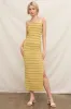 Yellow Ruffle Tiered Fitted Maternity Maxi Dress sold by Pinkblush
