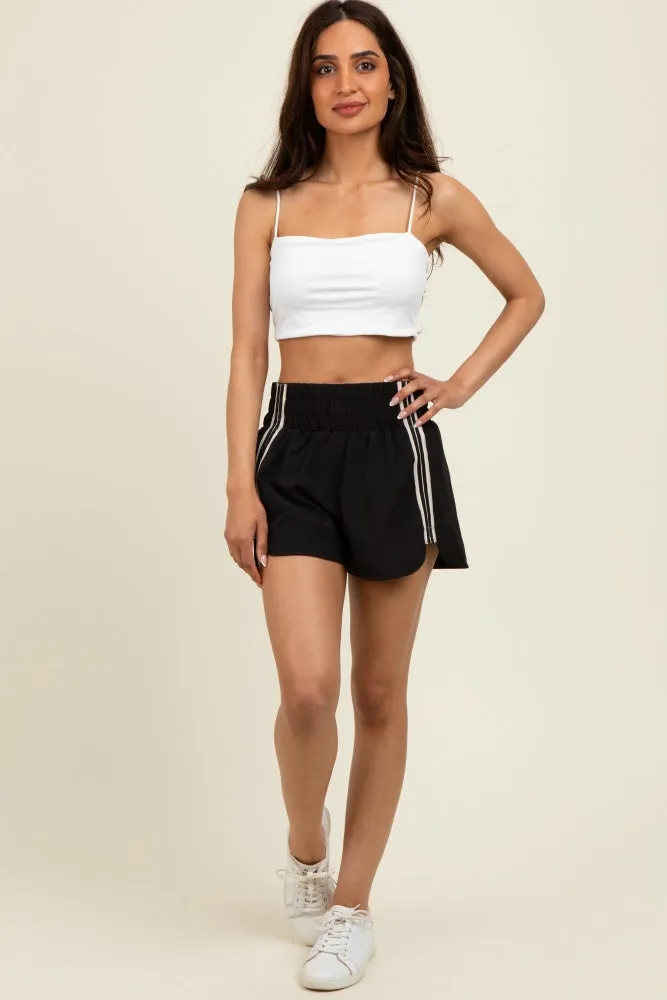 Black Stripe Detail Active Shorts sold by Pinkblush product image thumbnail 2