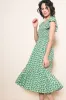 Green Floral Smocked Midi Dress sold by Pinkblush