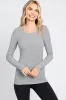 Heather Grey Long Sleeve Maternity Top sold by Pinkblush