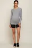 Heather Grey Long Sleeve Maternity Top sold by Pinkblush