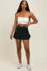 Forest Green Crossover V-Waist Skort sold by Pinkblush