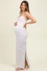 Ivory Spring Floral Print Sleeveless Maternity Dress sold by Pinkblush