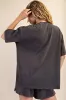 Black Washed Oversized Boxy Tee sold by Pinkblush