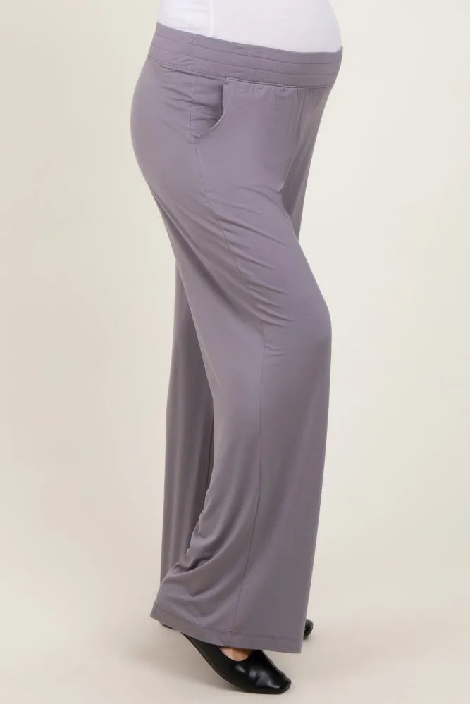 Mocha Basic Wide Leg Pocketed Maternity Pants sold by Pinkblush product image thumbnail 3
