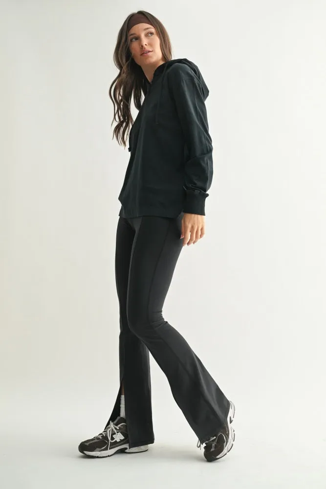 Navy Button Up Hooded Long Sleeve Top sold by Pinkblush product image thumbnail 4