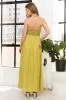 Lime Crochet Contrast Beaded Halter Neck Maxi Dress sold by Pinkblush