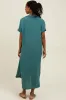 Teal Button Down Hi Low Maxi Dress sold by Pinkblush