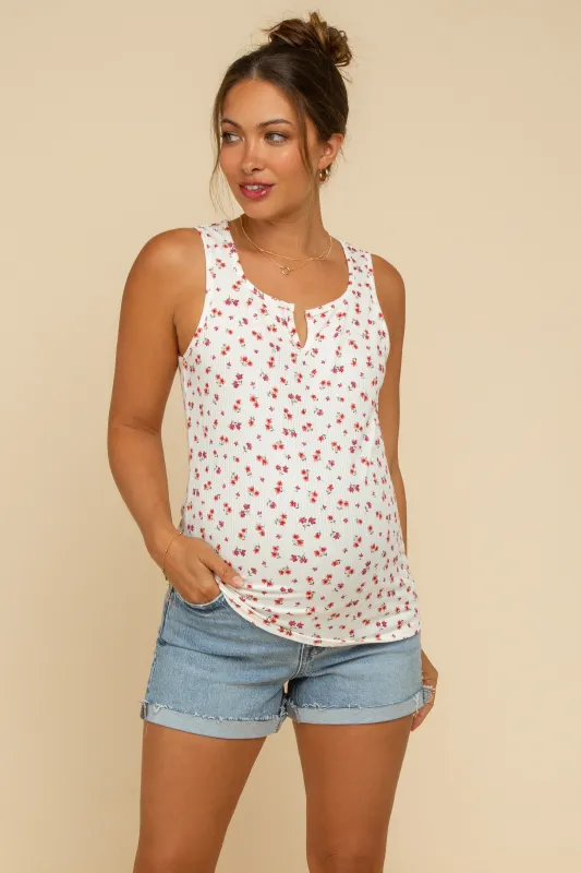 Blue High Rise Cuffed Maternity Denim Shorts sold by Pinkblush