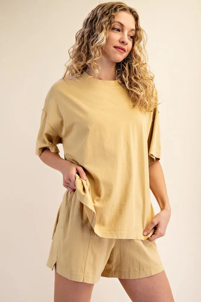 Yellow Washed Oversized Boxy Tee sold by Pinkblush product image thumbnail 2