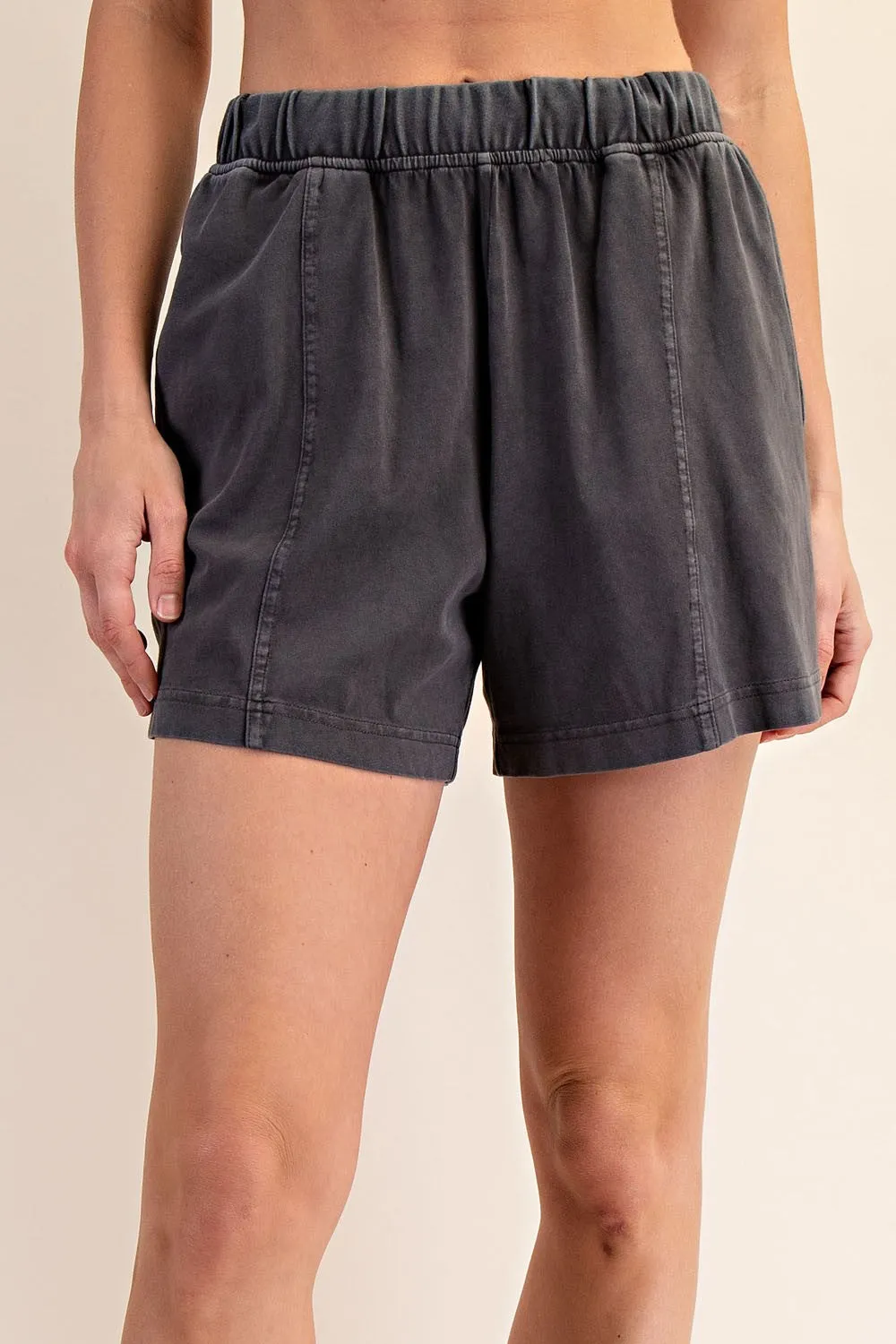 Black Hidden Drawstring Shorts sold by Pinkblush product image thumbnail 2