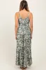 Olive Floral Waist Tie Maxi Dress sold by Pinkblush