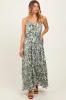 Olive Floral Waist Tie Maxi Dress sold by Pinkblush
