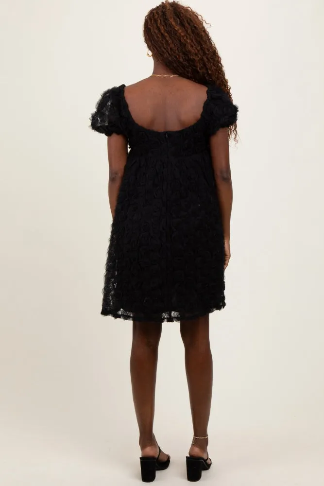 Black Floral Applique Overlay Dress sold by Pinkblush product image thumbnail 3