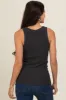 Charcoal Sleeveless Ribbed Top sold by Pinkblush