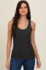 Charcoal Sleeveless Ribbed Top sold by Pinkblush