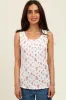 Pink Floral Ribbed Button Front Maternity Tank Top sold by Pinkblush