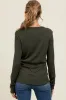Olive Pointelle Knit Maternity Long Sleeve Top sold by Pinkblush