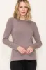 Mocha Ribbed Long Sleeve Top sold by Pinkblush