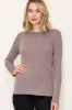 Mocha Ribbed Long Sleeve Top sold by Pinkblush