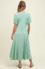 Mint Cotton Pocketed Maternity Midi Dress sold by Pinkblush