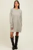 Beige Oversized Long Sleeve T-Shirt Dress sold by Pinkblush