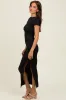 Black Side Slit Maxi Dress sold by Pinkblush