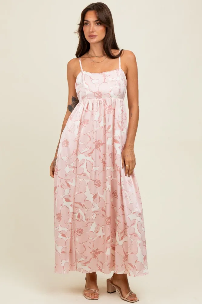 Pink Floral Sleeveless Maxi Dress sold by Pinkblush product image thumbnail 2