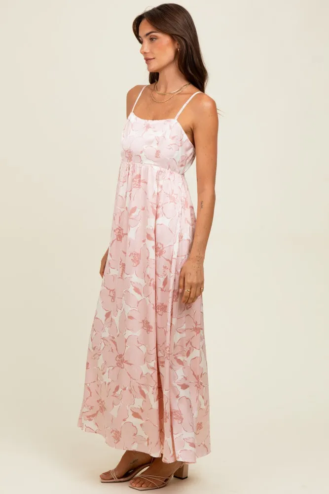 Pink Floral Sleeveless Maxi Dress sold by Pinkblush product image thumbnail 3