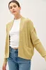 Yellow Chunky Knit Open Maternity Cardigan sold by Pinkblush
