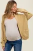 Yellow Chunky Knit Open Maternity Cardigan sold by Pinkblush