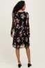 Black Floral Square Neck Long Sleeve Maternity Dress sold by Pinkblush