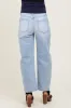 Light Blue High Rise Barrel Leg Maternity Jeans sold by Pinkblush