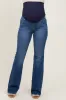 Blue High Rise Raw Hem Bootcut Maternity Jeans sold by Pinkblush