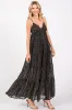 Black Floral Tiered Maxi Dress sold by Pinkblush