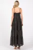 Black Floral Tiered Maxi Dress sold by Pinkblush