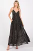 Black Floral Tiered Maxi Dress sold by Pinkblush