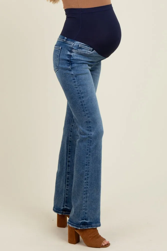Navy Classic Bootcut Maternity Jeans sold by Pinkblush product image thumbnail 3