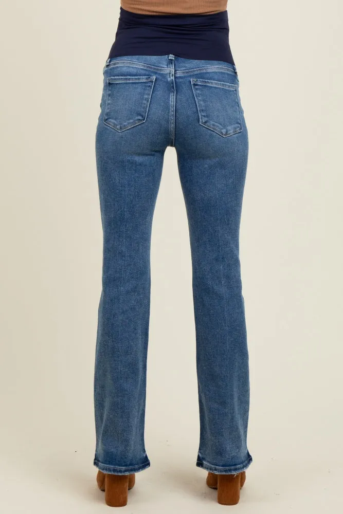 Navy Classic Bootcut Maternity Jeans sold by Pinkblush product image thumbnail 4